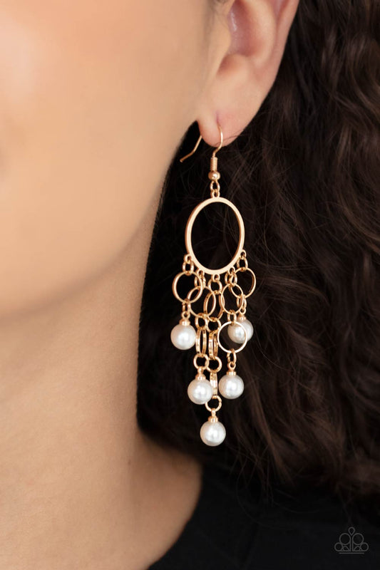 Paparazzi When Life Gives You Pearls - Gold Earrings - Pearl Earrings Paparazzi jewelry images