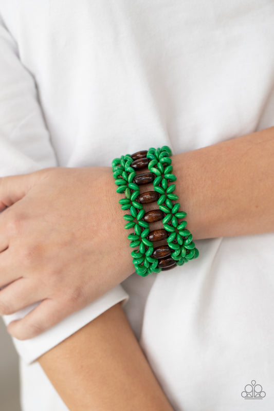 Paparazzi Bali Beach Retreat - Green Bracelet - A Finishing Touch Jewelry