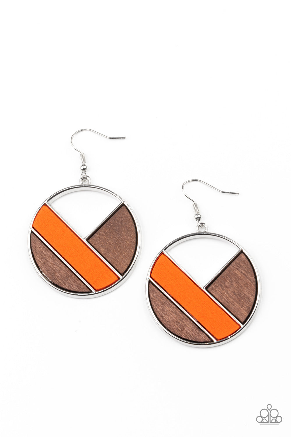 Paparazzi Dont Be MODest - Orange Earrings - A Finishing Touch Jewelry