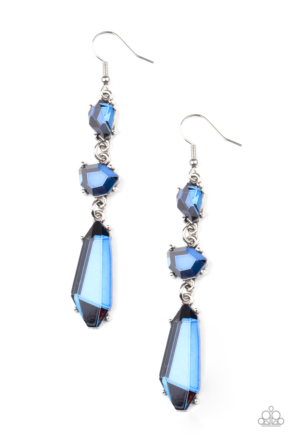 Paparazzi Sophisticated Smolder - Blue Earrings - A Finishing Touch Jewelry