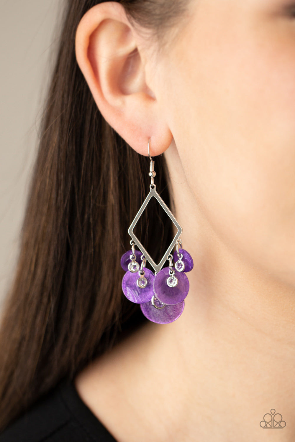 Paparazzi Pomp And Circumstance - Purple Earrings - A Finishing Touch Jewelry