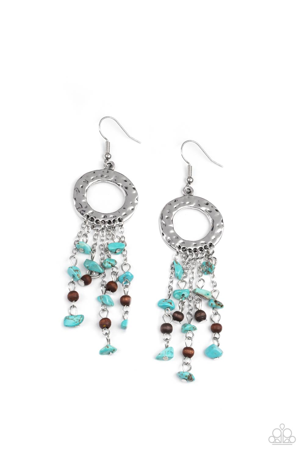 Paparazzi Primal Prestige - Blue Earrings - A Finishing Touch Jewelry