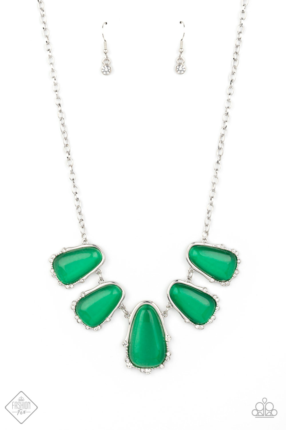 Paparazzi Newport Princess - Green Necklace - A Finishing Touch Jewelry