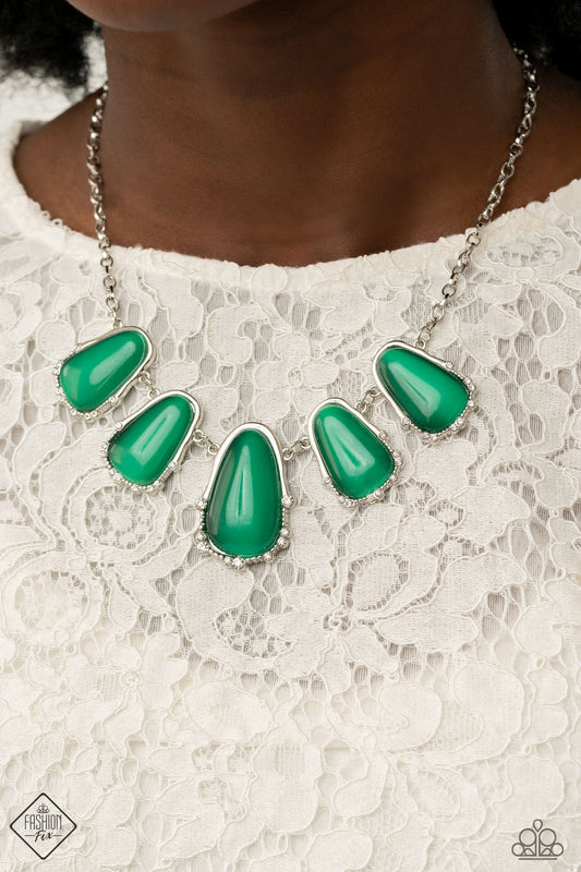 Paparazzi Newport Princess - Green Necklace - A Finishing Touch Jewelry