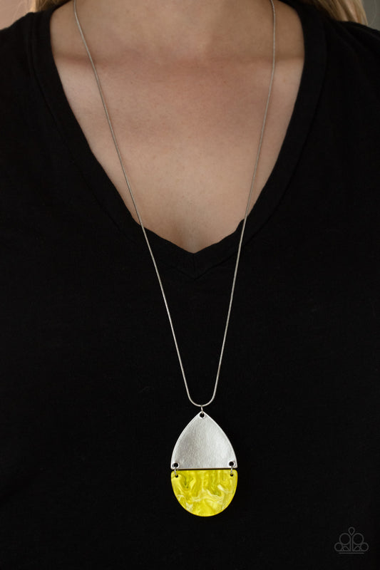 Paparazzi Rainbow Shores - Yellow Necklace - A Finishing Touch Jewelry