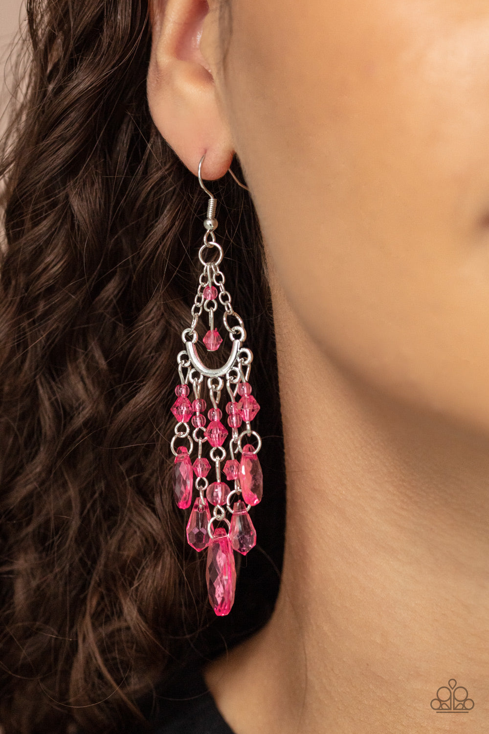 Paparazzi Paid Vacation - Pink Earrings - A Finishing Touch Jewelry