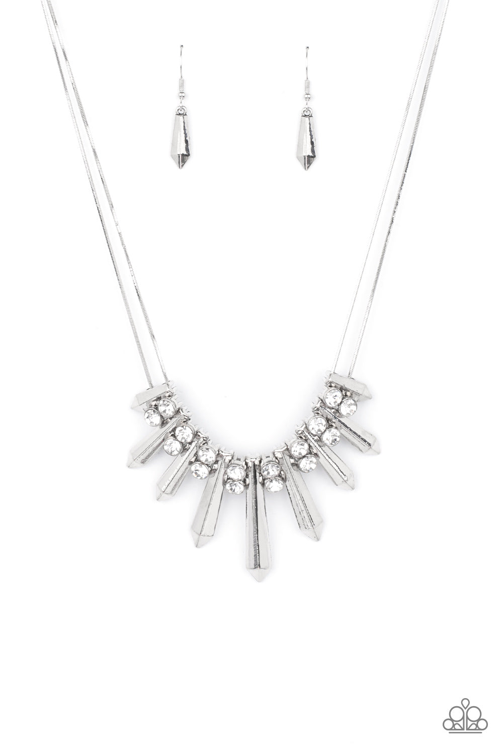 Paparazzi Dangerous Dazzle - White Necklace - A Finishing Touch Jewelry