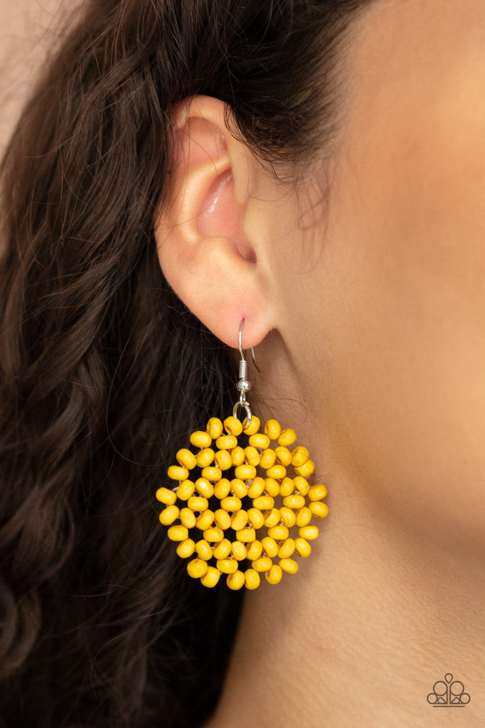 Paparazzi Summer Escapade - Yellow Earrings - A Finishing Touch Jewelry