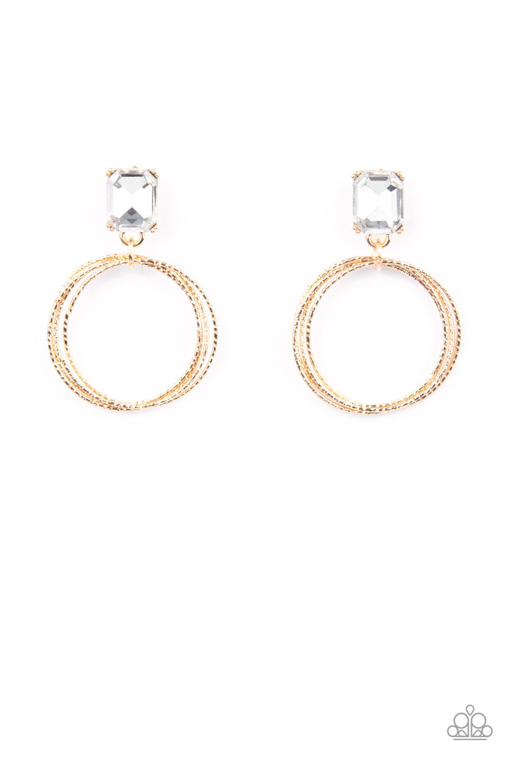 Paparazzi Prismatic Perfection - Gold Earrings - A Finishing Touch Jewelry