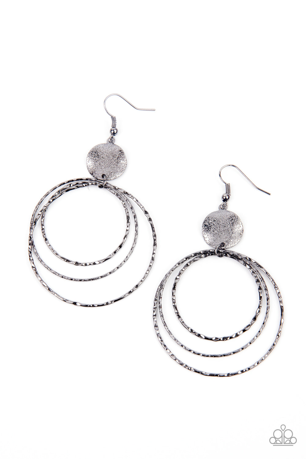 Paparazzi Universal Rehearsal - Black Earrings - A Finishing Touch Jewelry