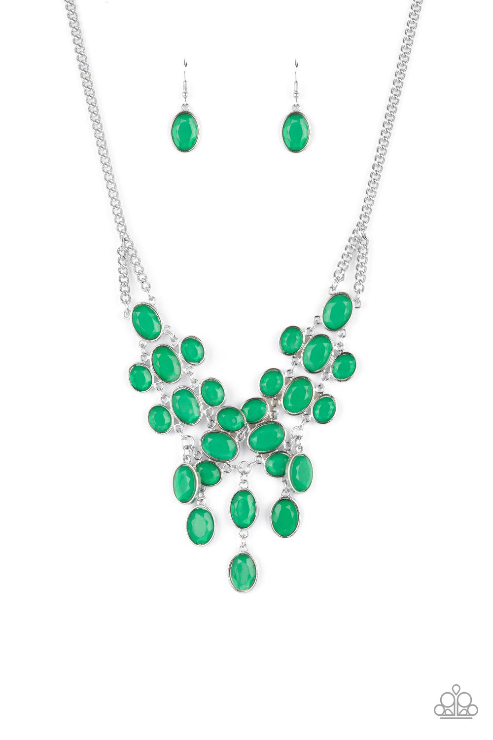 Paparazzi Serene Gleam - Green Necklace - A Finishing Touch Jewelry