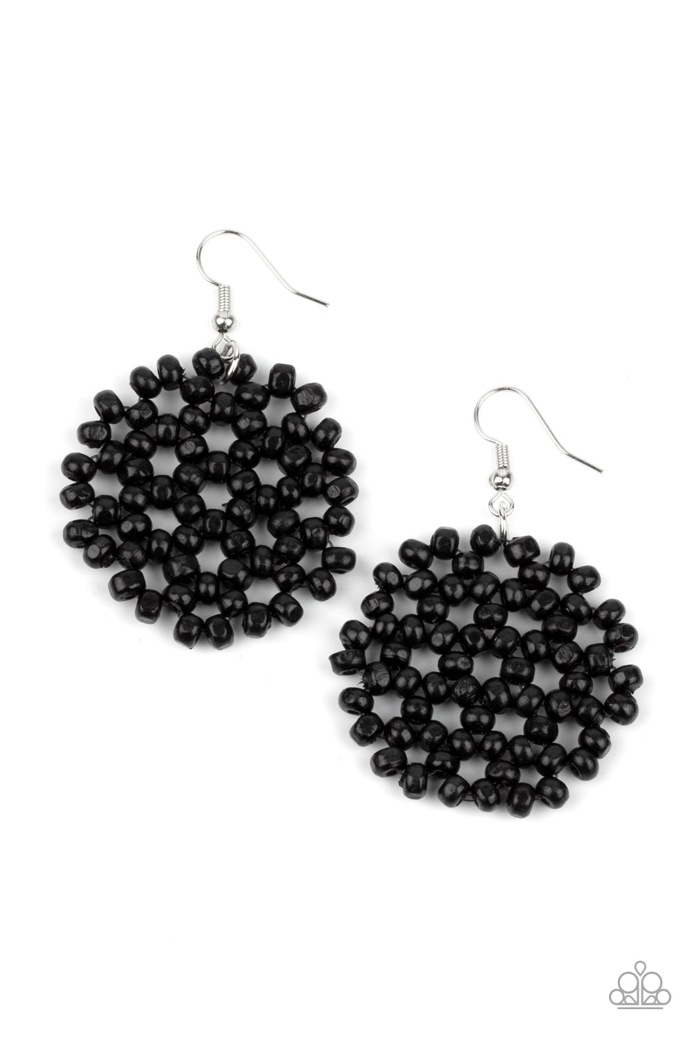 Paparazzi Summer Escapade - Black Earrings - A Finishing Touch Jewelry