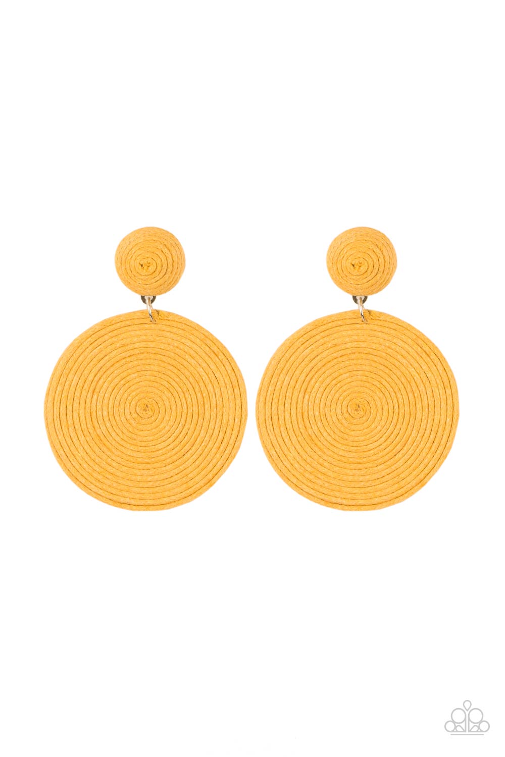 Paparazzi Circulate The Room - Yellow Earrings - A Finishing Touch Jewelry