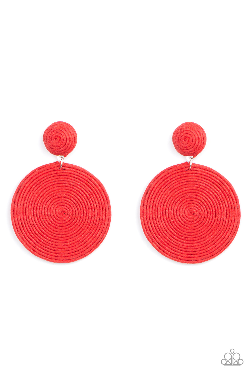 Paparazzi Circulate The Room - Red Earrings - A Finishing Touch Jewelry