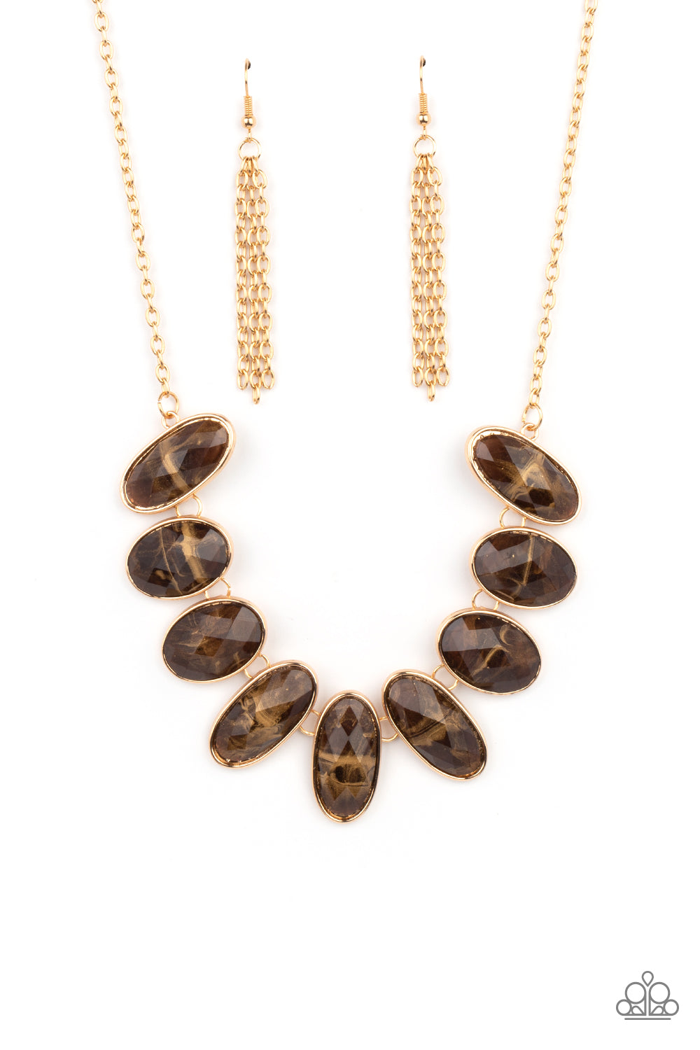 Paparazzi Elliptical Episode - Brown Necklace - A Finishing Touch Jewelry