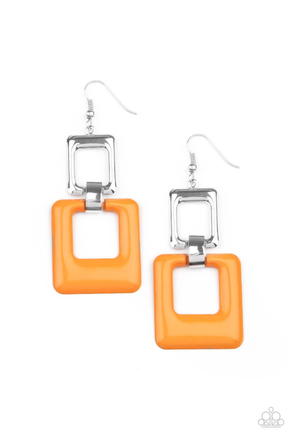 Paparazzi Twice As Nice - Orange Earrings - A Finishing Touch Jewelry