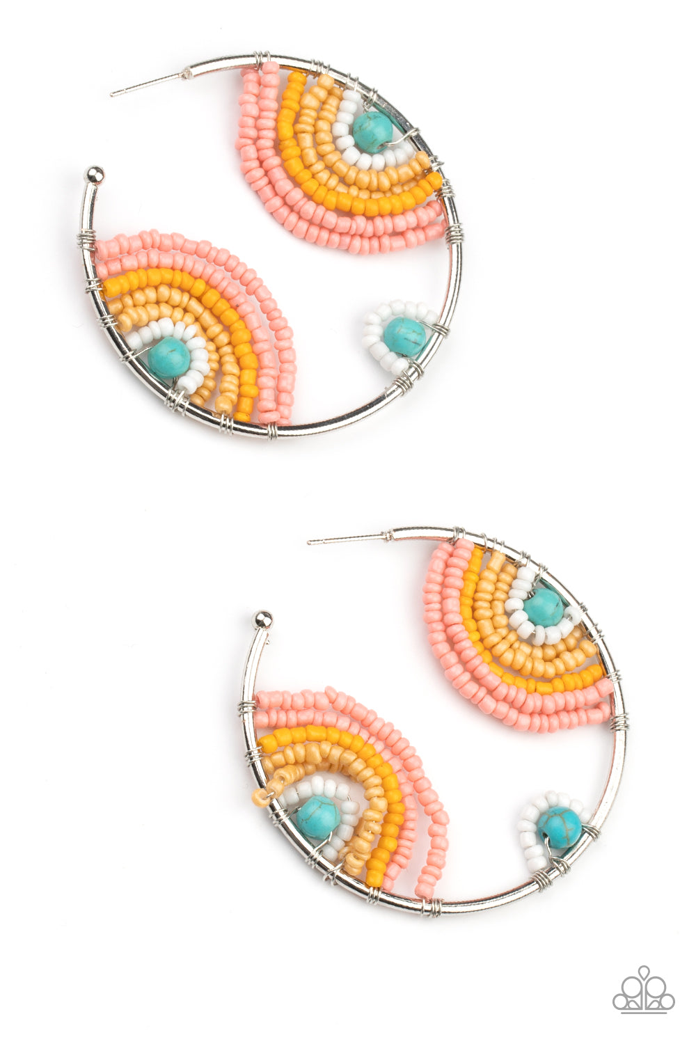 Paparazzi Rainbow Horizons - Multi Earrings - A Finishing Touch Jewelry