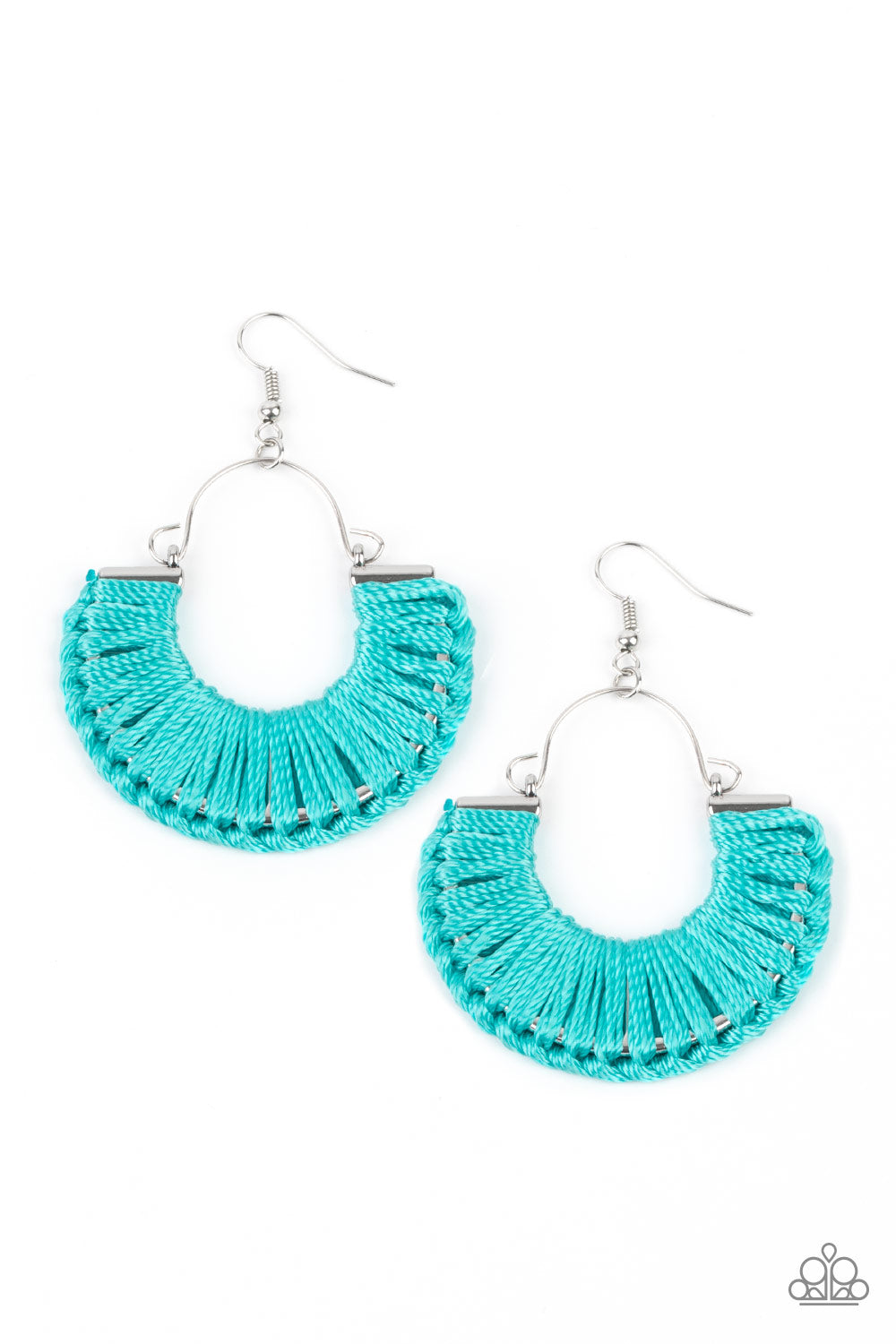 Paparazzi Threadbare Beauty - Blue Earrings - A Finishing Touch Jewelry