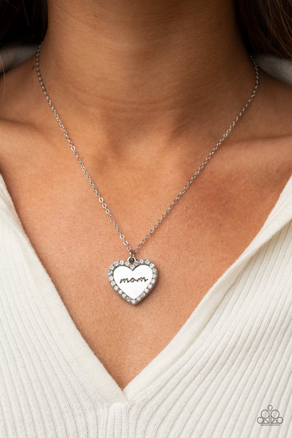 Paparazzi The Real Boss - White Necklace - A Finishing Touch Jewelry