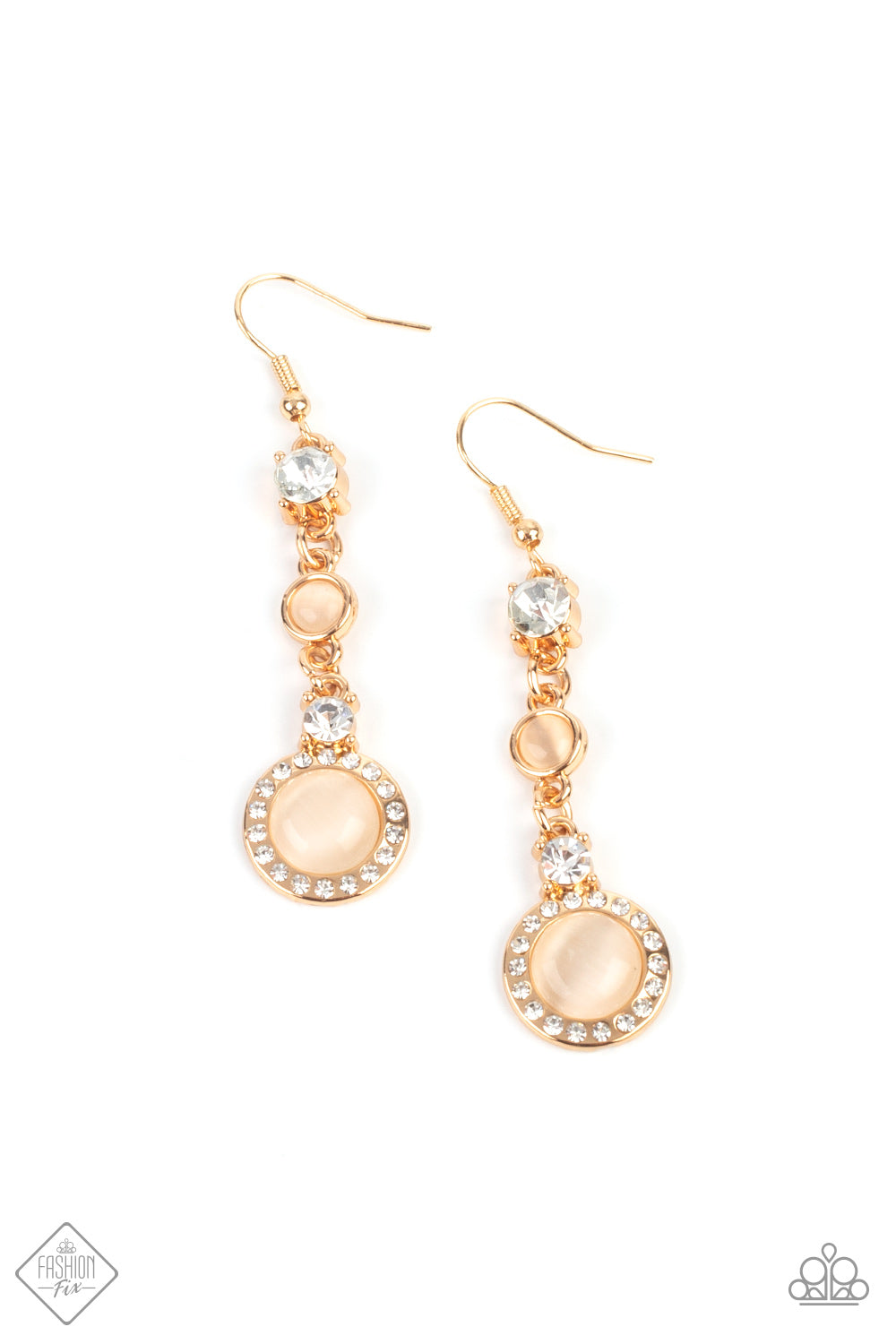 Paparazzi Epic Elegance - Gold Fashion Fix Earrings - A Finishing Touch Jewelry