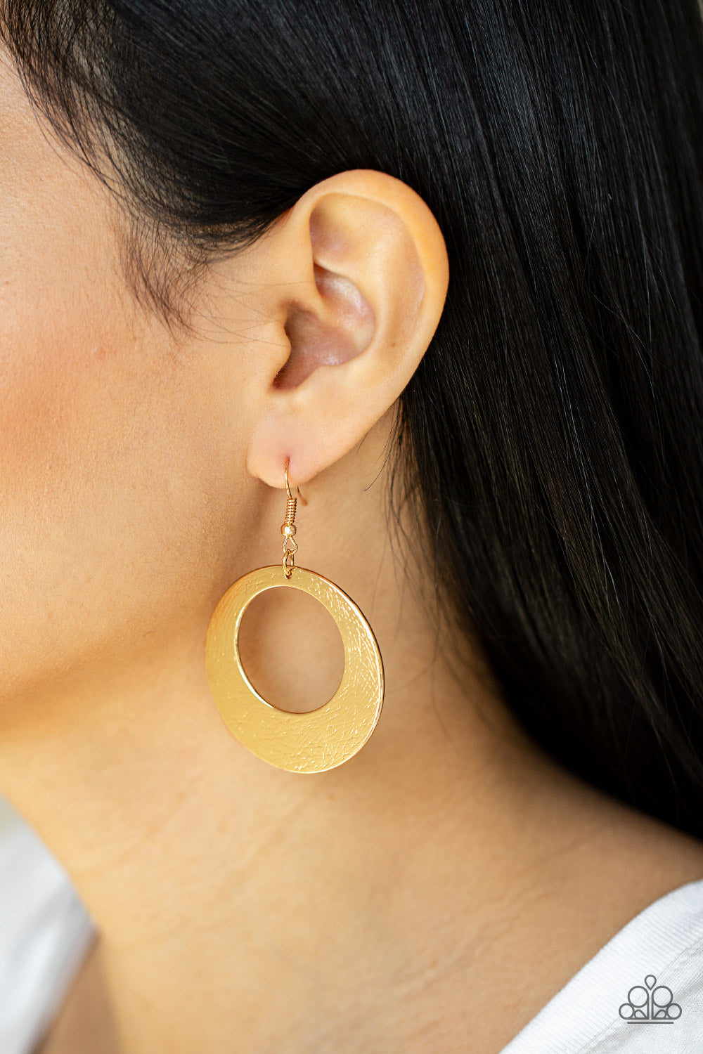 Paparazzi Outer Plains - Gold Earrings - A Finishing Touch Jewelry