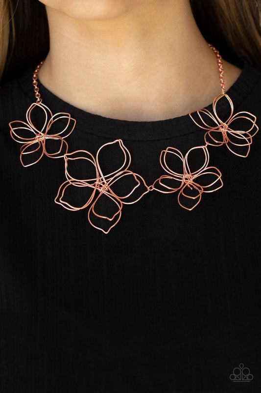 Paparazzi Flower Garden Fashionista - Copper necklace