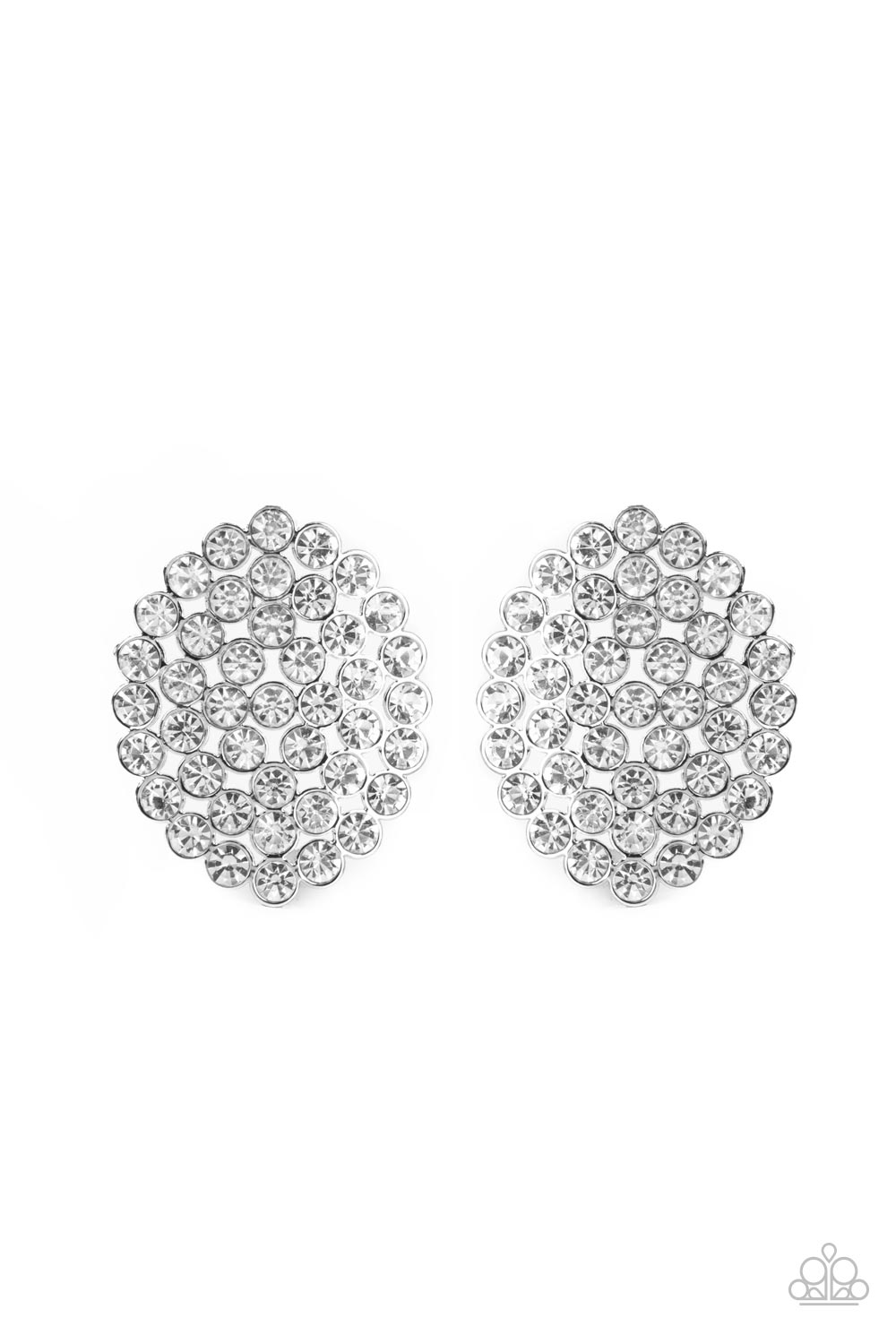 Paparazzi Drama School Dropout - White Earrings - A Finishing Touch Jewelry