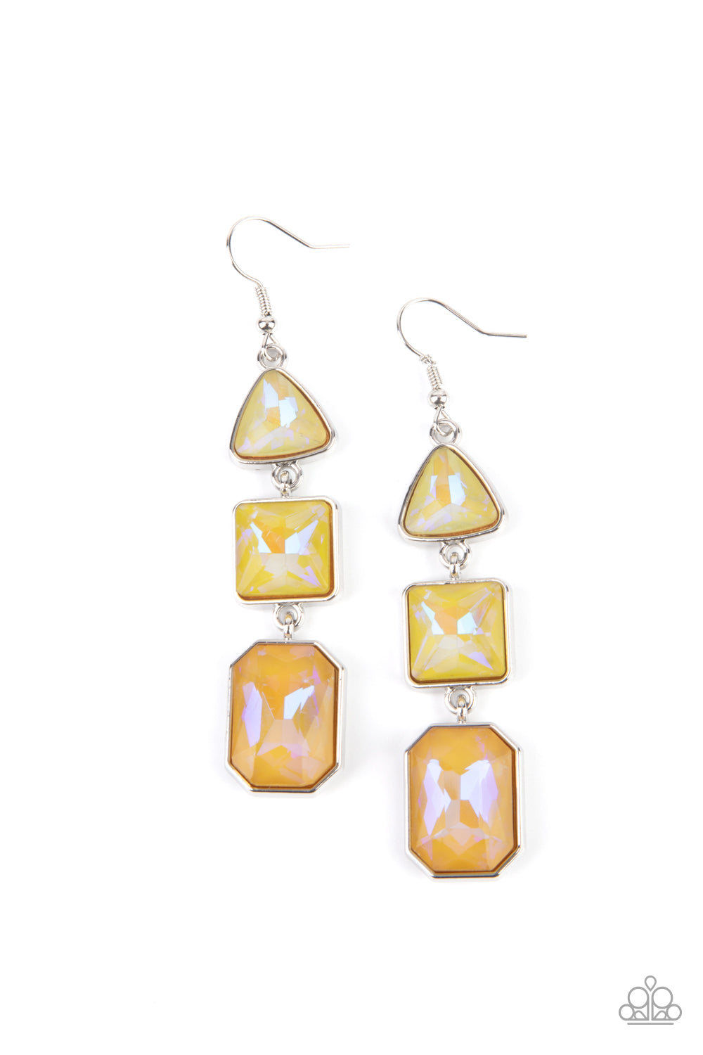 Paparazzi Cosmic Culture - Yellow Earrings - A Finishing Touch Jewelry