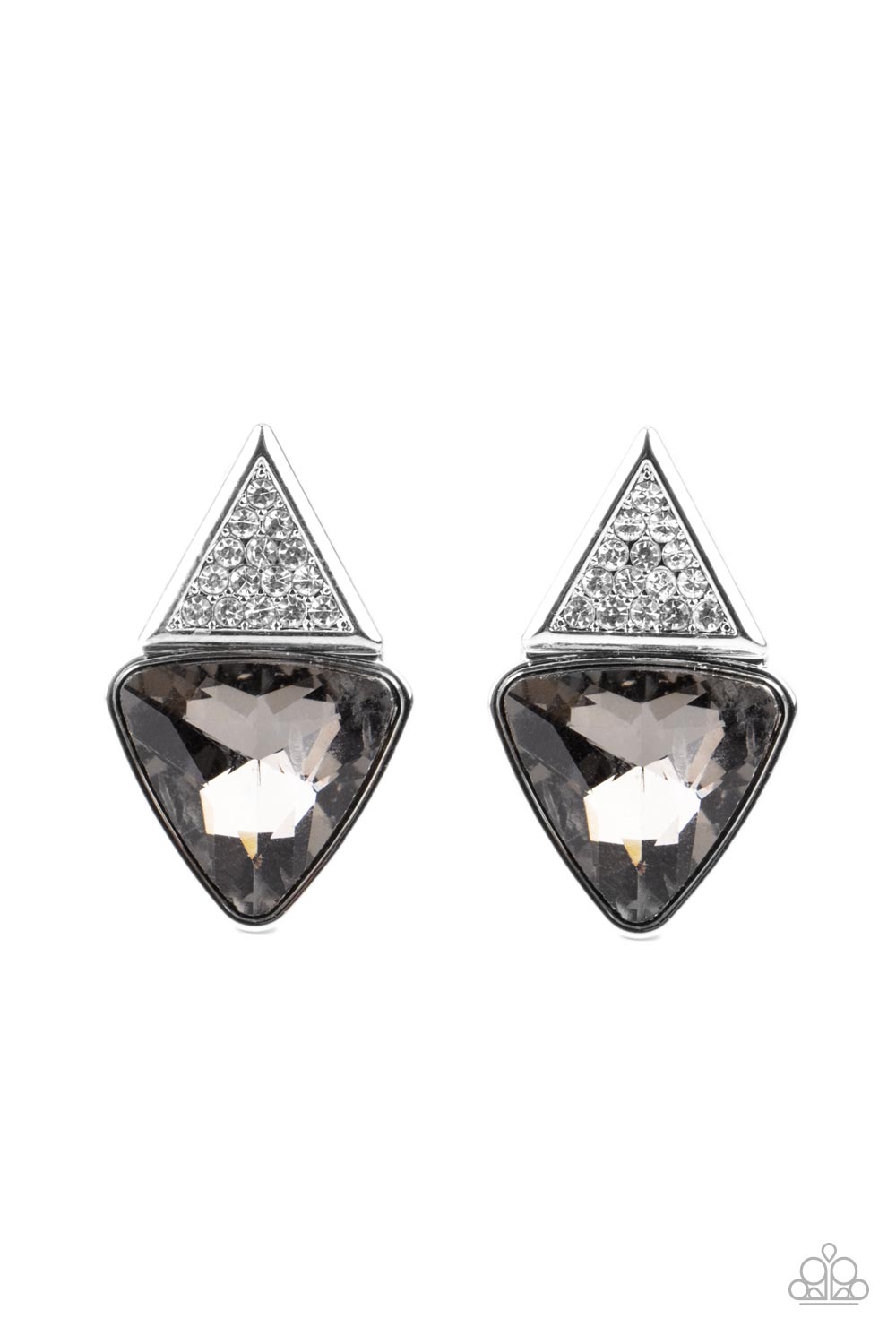 Paparazzi Risky Razzle - Silver Earrings - A Finishing Touch Jewelry