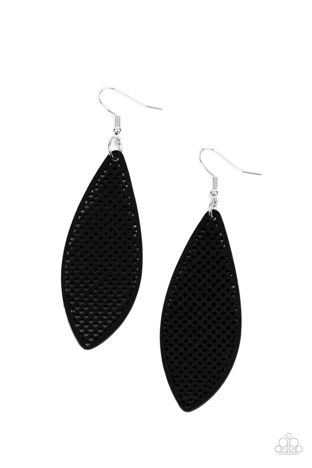 Paparazzi Surf Scene - Black Earrings - A Finishing Touch Jewelry