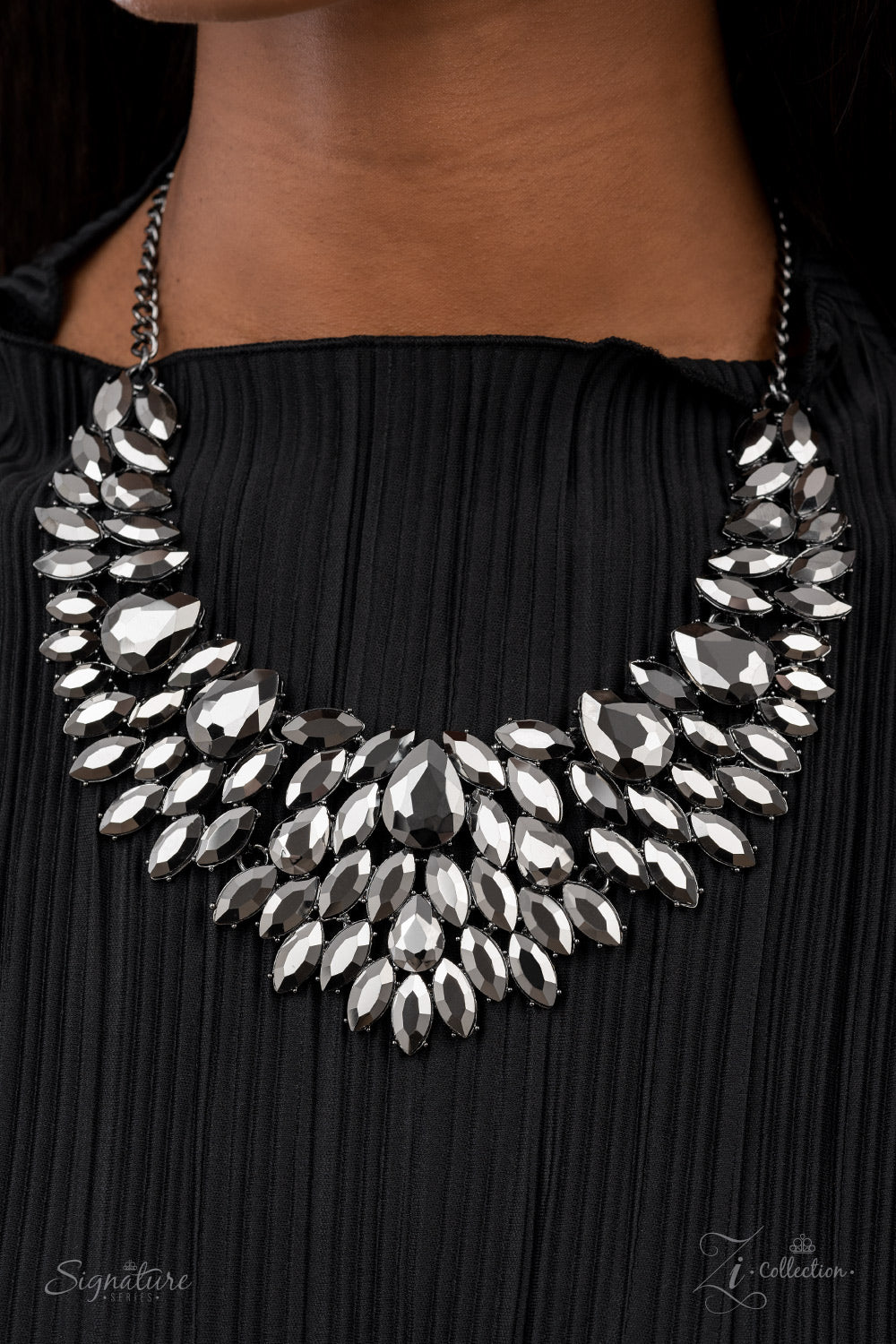 Paparazzi The Tanisha 2021 Zi Collection Hematite Necklace - A Finishing Touch Jewelry