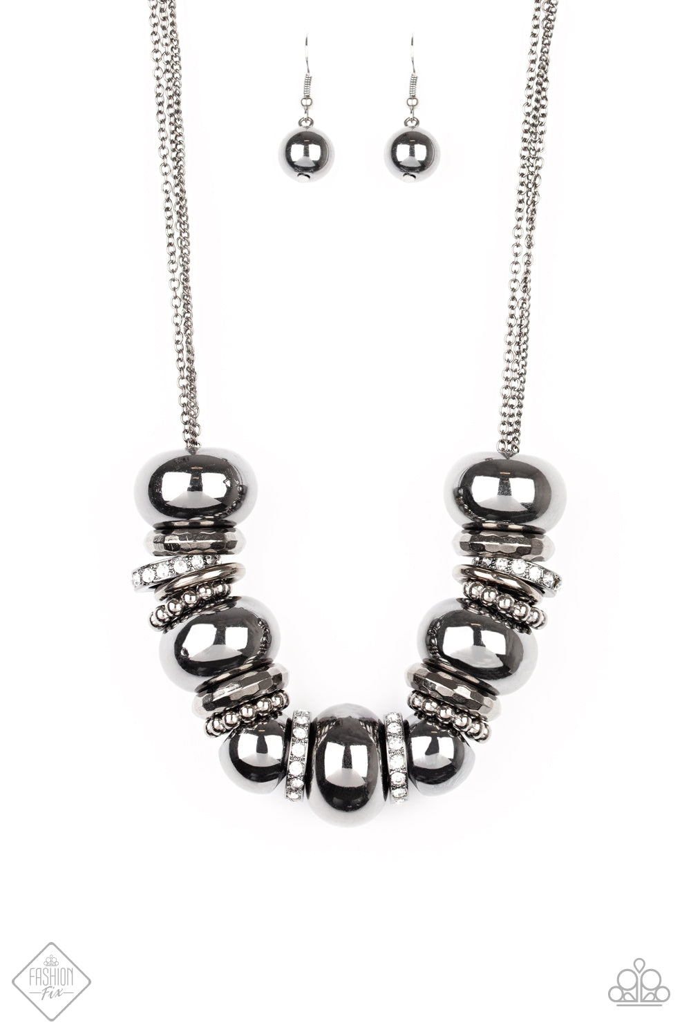 Paparazzi Only The Brave - Black - May 2020 Fashion Fix Necklace - A Finishing Touch