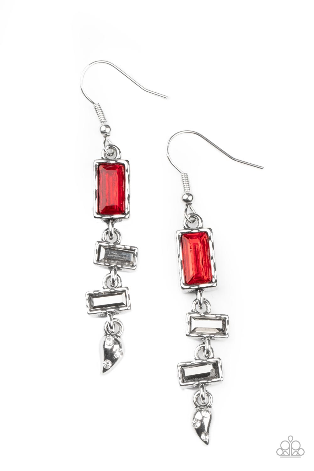 Paparazzi Modern Day Artifact - Red Earrings - A Finishing Touch Jewelry