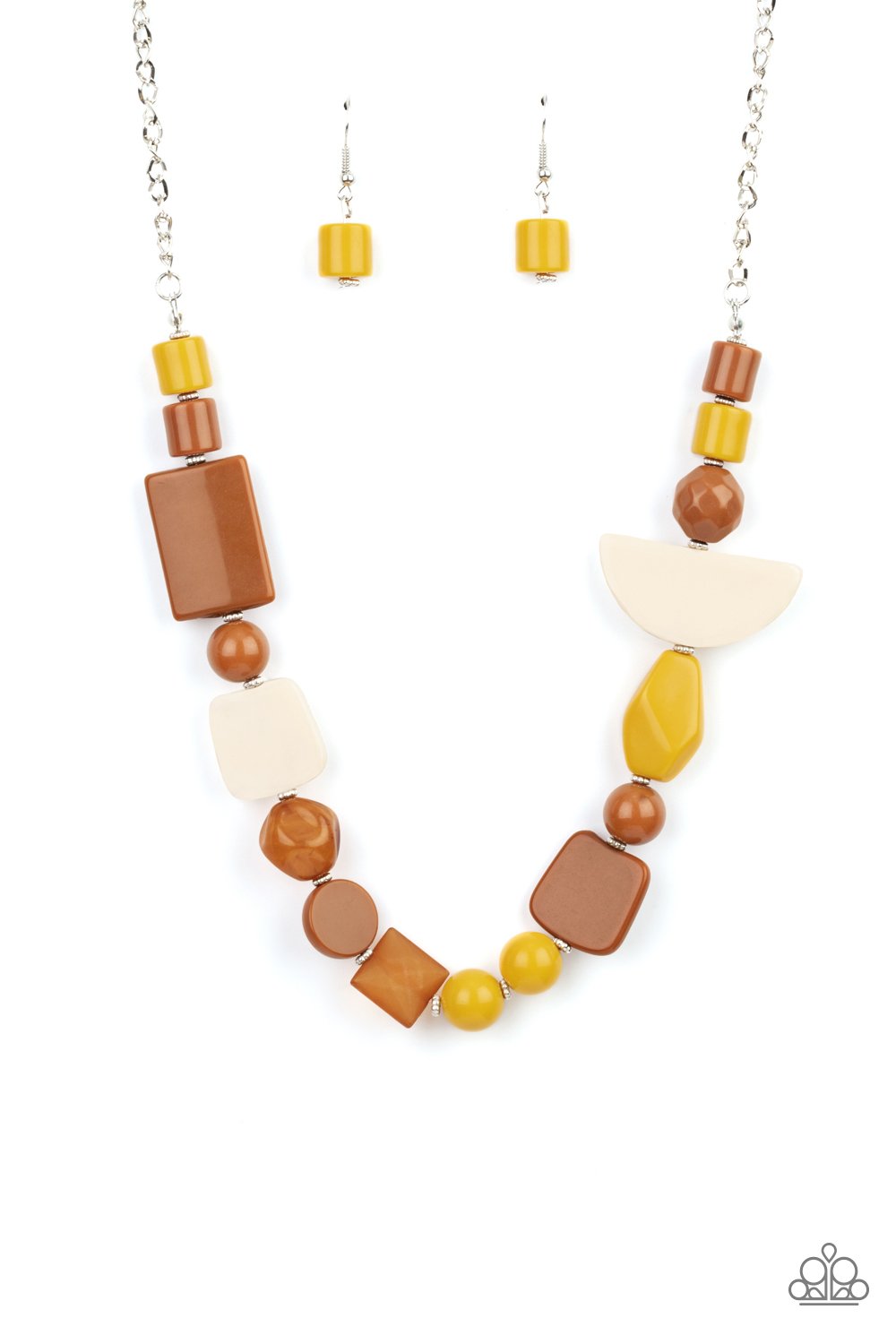 Paparazzi Tranquil Trendsetter - Yellow Necklace - A Finishing Touch Jewelry