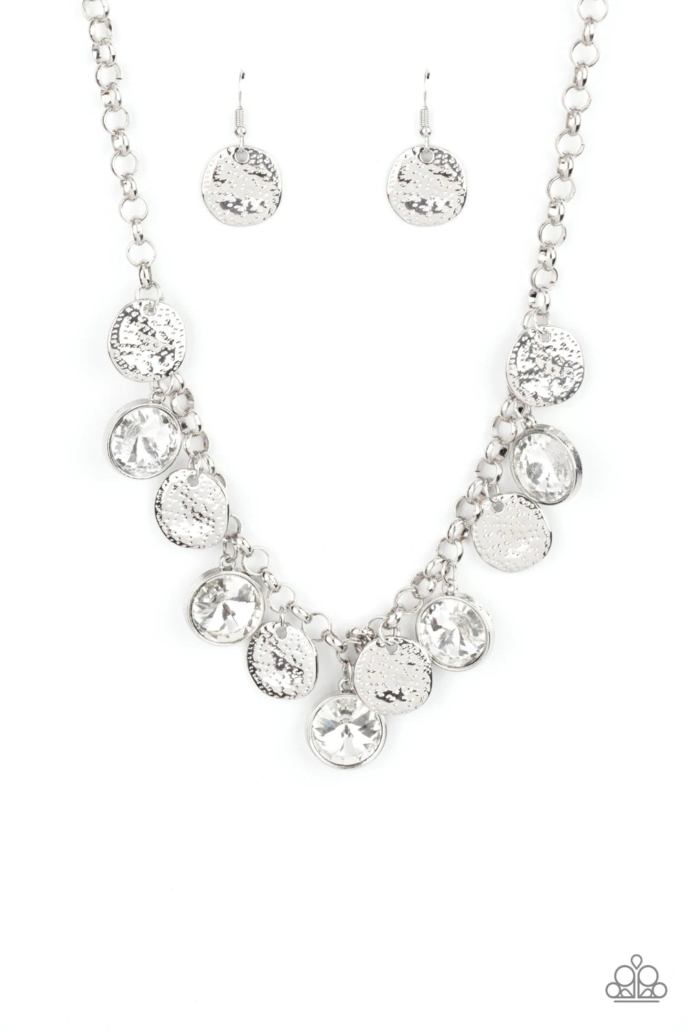 Paparazzi Spot On Sparkle - White Necklace - A Finishing Touch Jewelry