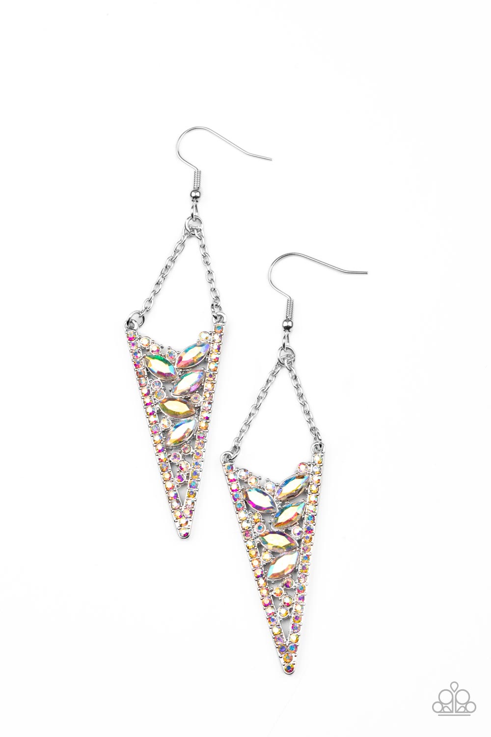 Paparazzi Sharp-Dressed Drama - Multi Earrings - A Finishing Touch Jewelry