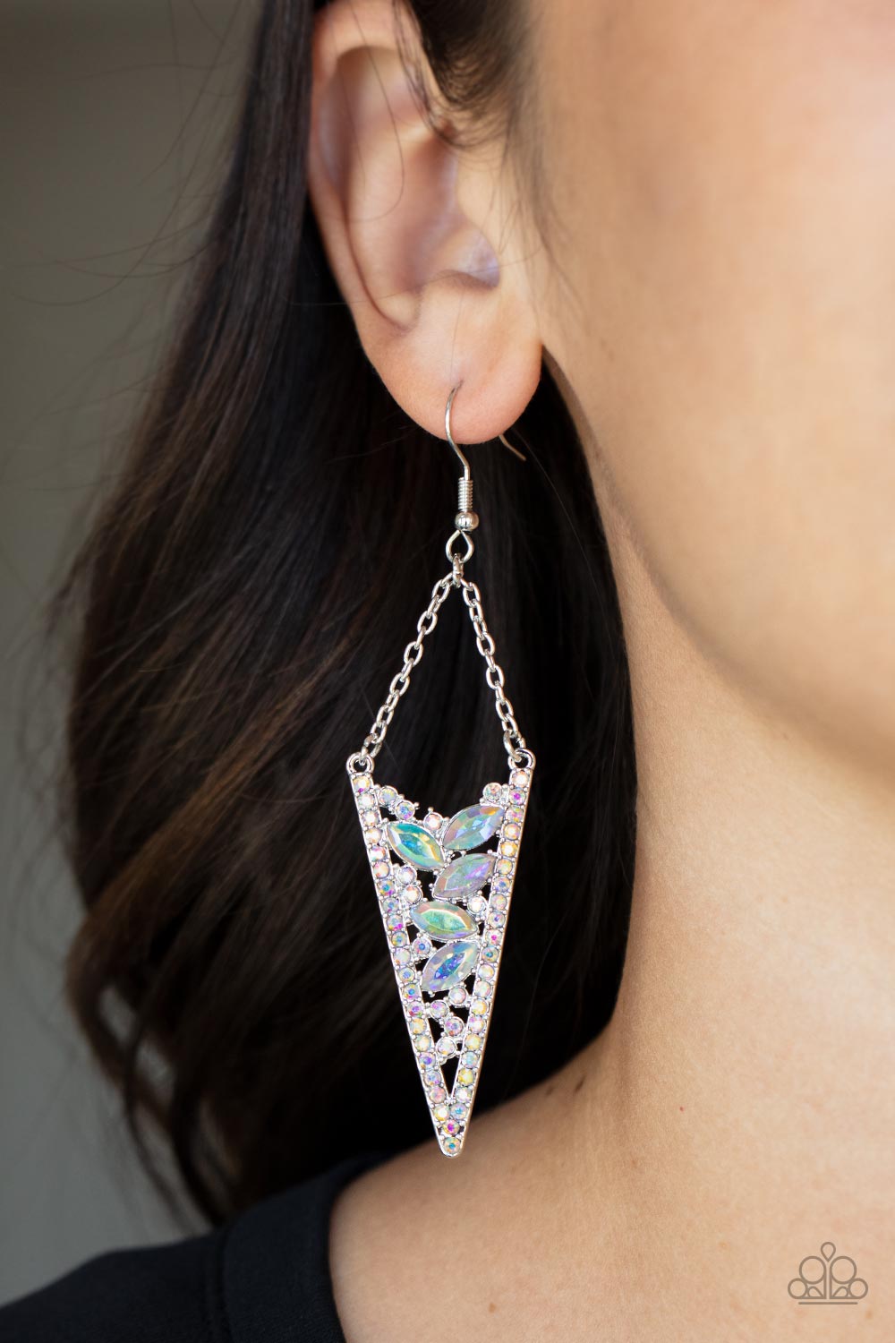 Paparazzi Sharp-Dressed Drama - Multi Earrings - A Finishing Touch Jewelry