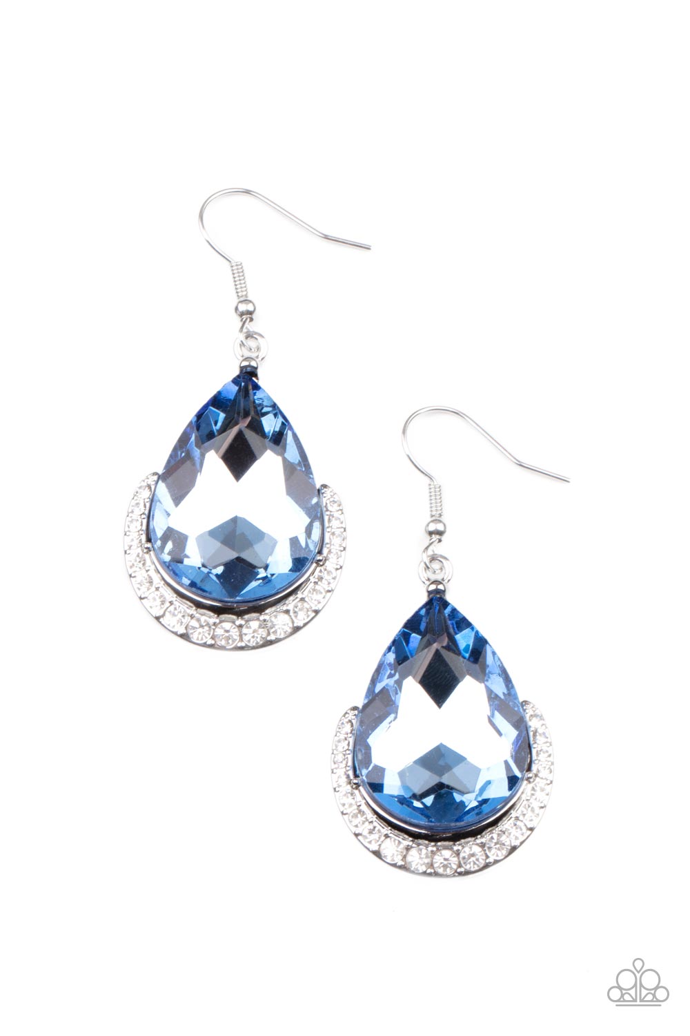 Paparazzi Mega Marvelous - Blue Earrings - A Finishing Touch Jewelry