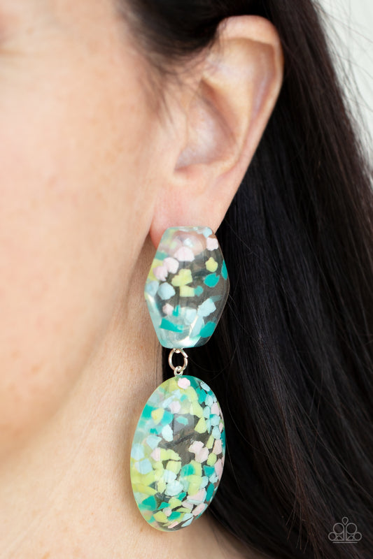 Paparazzi Flaky Fashion - Multi Earrings - A Finishing Touch Jewelry