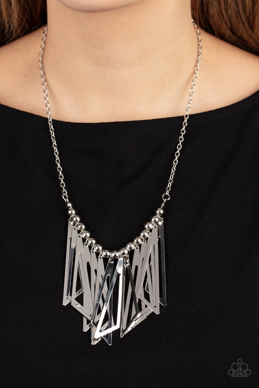 Paparazzi Industrial Jungle - Silver Necklace - A Finishing Touch Jewelry