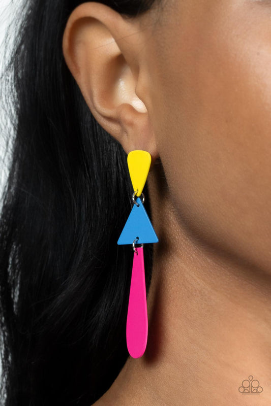 Paparazzi Retro Redux - Multi Earrings - A Finishing Touch Jewelry