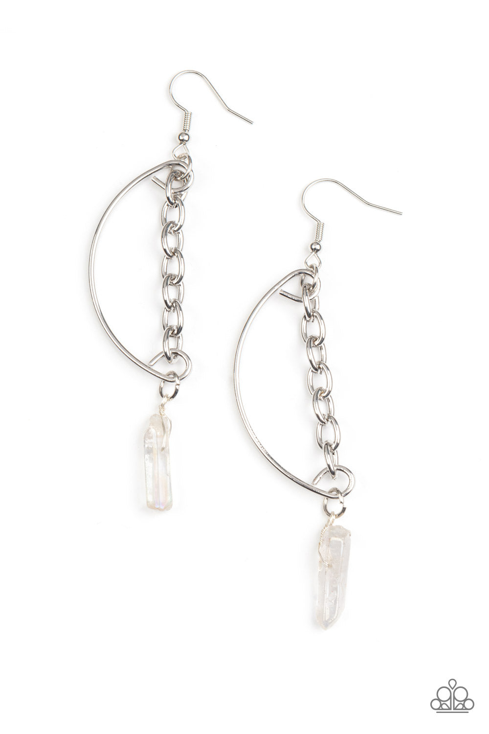 Paparazzi Yin to My Yang - White Earrings - A Finishing Touch Jewelry