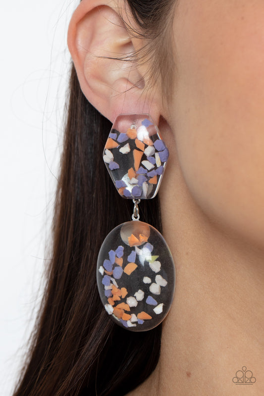 Paparazzi Flaky Fashion - Orange Earrings - A Finishing Touch Jewelry