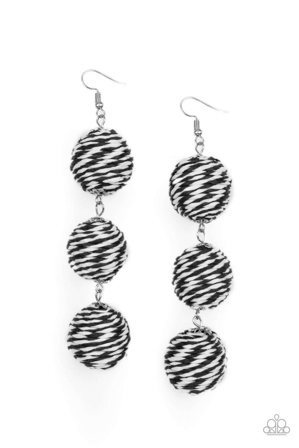 Paparazzi Laguna Lanterns - Black Earrings - A Finishing Touch Jewelry