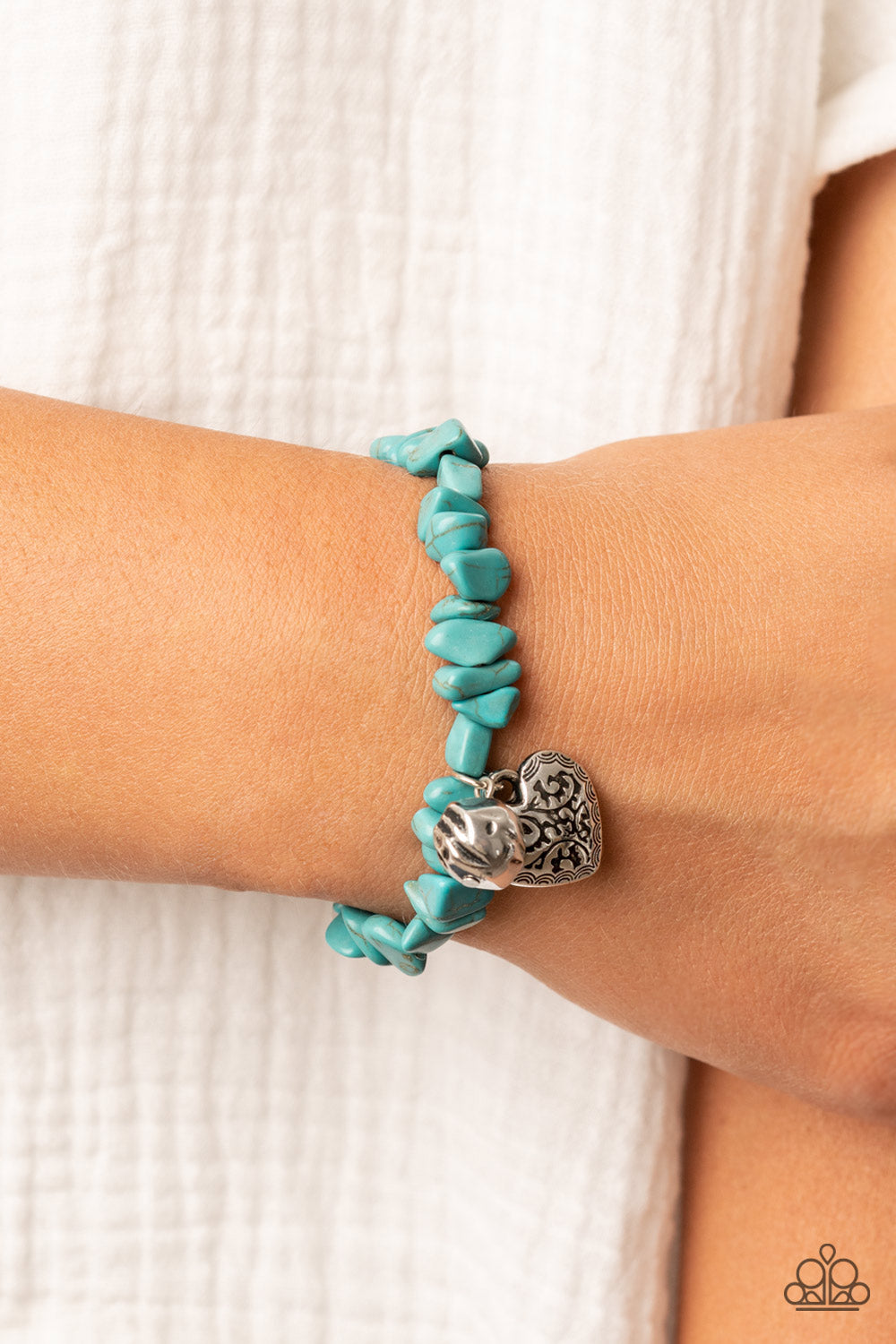 Paparazzi Love You to Pieces - Blue Bracelet - A Finishing Touch Jewelry