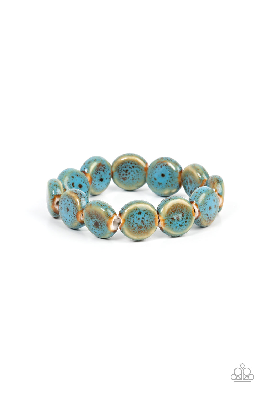 Paparazzi  Earthy Entrada - Blue Bracelet-Paparazzi Jewelry Images