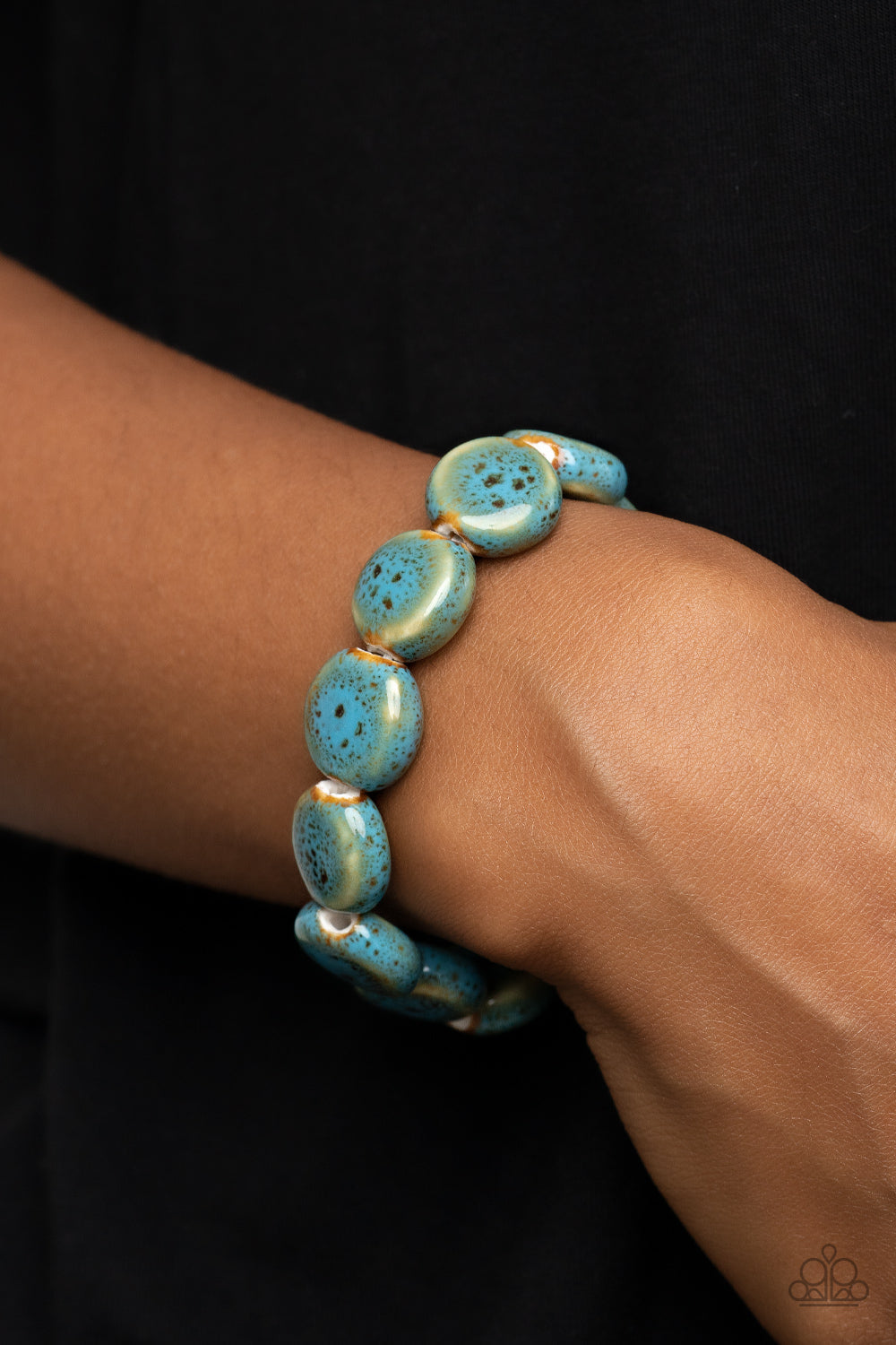 Paparazzi Earthy Entrada - Blue Bracelet-Paparazzi Jewelry Images