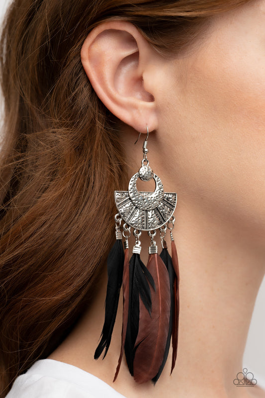 Paparazzi Plume Paradise - Multi Earrings - A Finishing Touch Jewelry