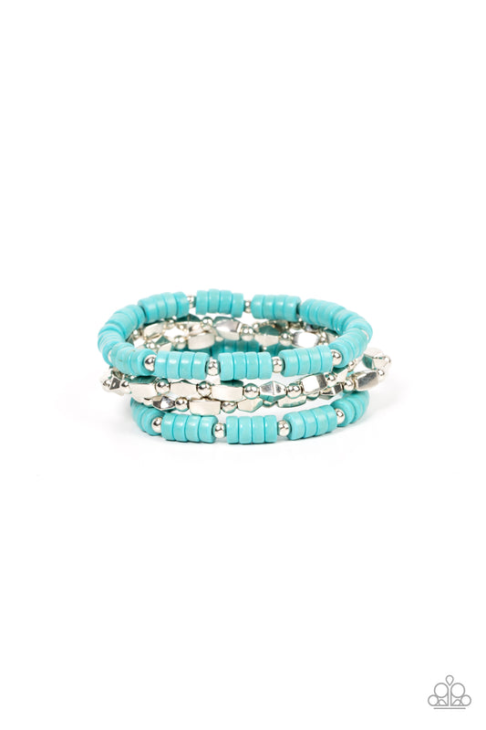 Paparazzi  Anasazi Apothecary - Blue Bracelets- Paparazzi Jewelry Images