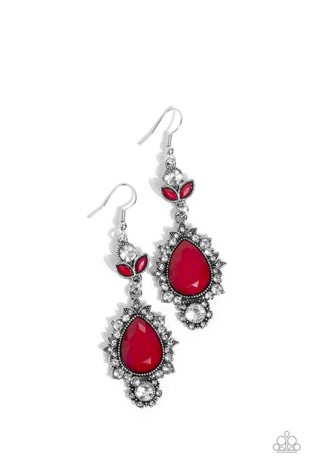 Paparazzi SELFIE-Esteem - Red Earrings - A Finishing Touch Jewelry